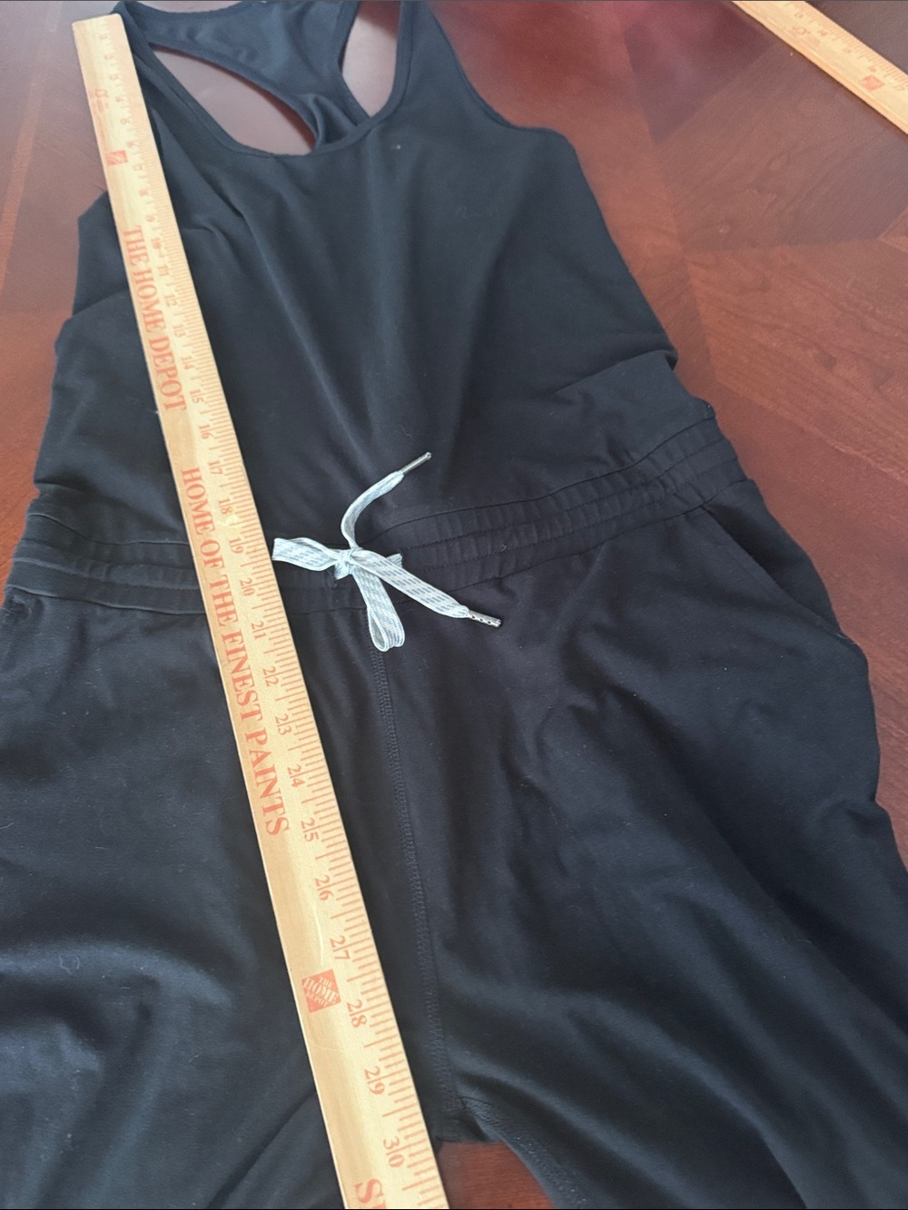 Vuori Black Racerback Jumpsuit with Drawstring s pockets lux harem - Picture 7 of 9